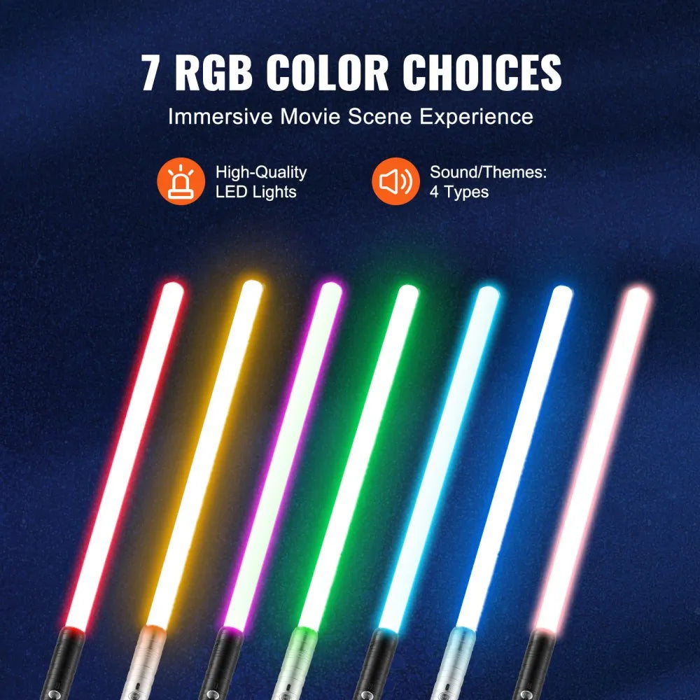 VEVOR Light Sword 2 Pack 7 RGB Colors Rechargeable Light up Sword