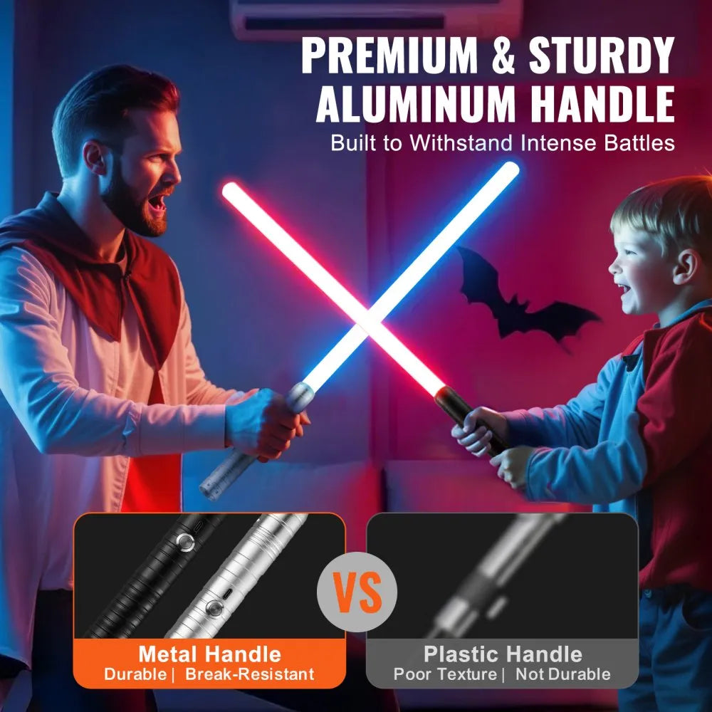 VEVOR Light Sword 2 Pack 7 RGB Colors Rechargeable Light up Sword