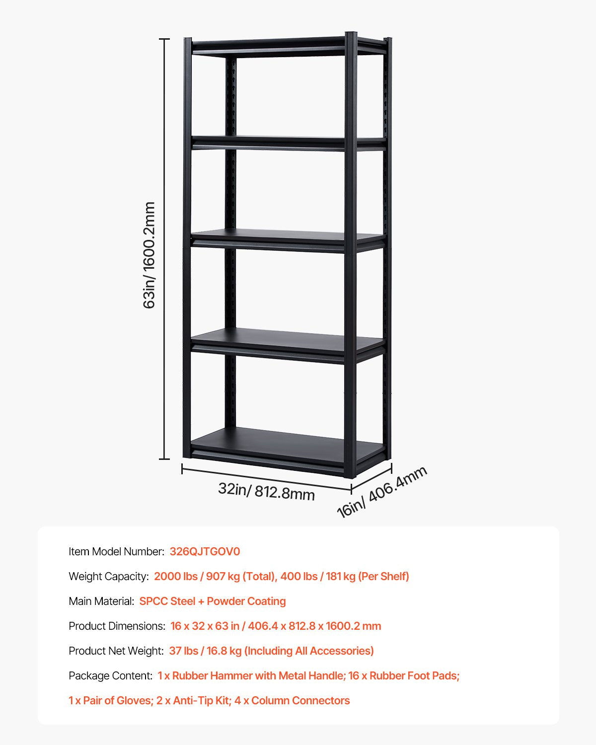 VEVOR Storage Shelves 16