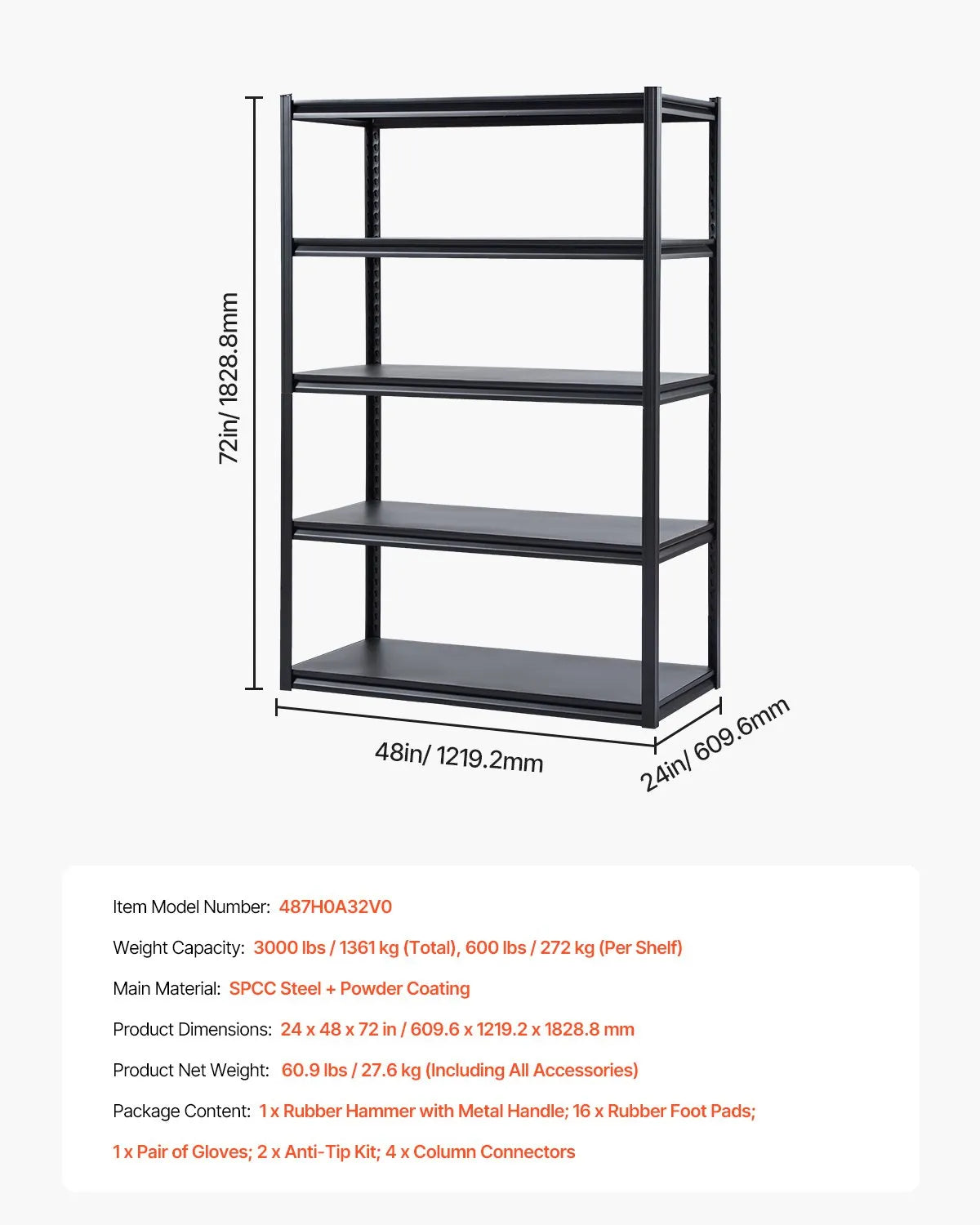 VEVOR Storage Shelves 24