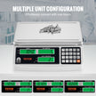 VEVOR Industrial Counting Scale, 30 kg x 1 g, Digital Scale for Parts and Coins, g/kg/lb Units, Electronic Gram Scale Inventory Piece Counting Scale Kitchen Jewelry Counting Scale with 3 LCD Screens