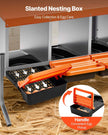 VEVOR Chicken Nesting Boxes, 4 Compartments, with Support Legs, Easy Egg Collection, Galvanized Steel and High-Strength Plastic, Roll Away Nesting Boxes for Chickens and Hens Laying Eggs, Orange