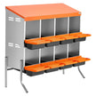 VEVOR Chicken Nesting Boxes, 8 Compartments, with Support Legs, Easy Egg Collection, Galvanized Steel and High-Strength Plastic, Roll Away Nesting Boxes for Chickens and Hens Laying Eggs, Orange