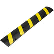 VEVOR 6 ft/72'' Rubber Speed Hump, 2 Channel, 22000 lbs Load Capacity Heavy Duty Traffic Speed Bump, with High Reflective Yellow Strip 4 Expansion Screws and 1 Drill, for Asphalt Concrete Gravel Roads