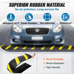 VEVOR 2PCs 6 ft/72'' Rubber Speed Hump, 2 Channel, 22000 lbs Capacity Heavy Duty Traffic Speed Bump, with High Reflective Yellow Strip 8 Expansion Screws and 1 Drill, for Asphalt Concrete Gravel Roads