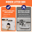 VEVOR Cat Litter Box Enclosure Wooden Litter Box Furniture Hidden 57.9