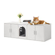 VEVOR Cat Litter Box Enclosure Wooden Litter Box Furniture Hidden 57.9