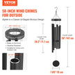 VEVOR Wind Chimes for Outside 58-Inch Aluminum Memorial Deep Tone Wind Chimes