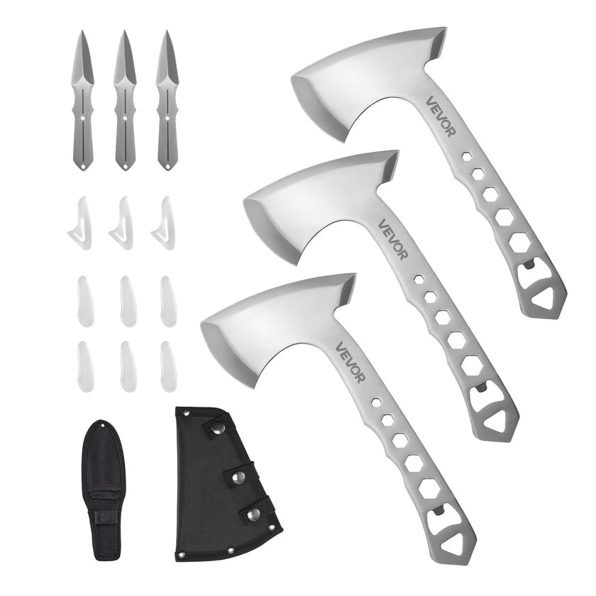 VEVOR Throwing Axes and Tomahawks 3 Pack Hatchet Axes and 3 Pack Set