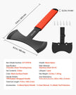 VEVOR Throwing Axes and Tomahawks 3 Pack 11.9 inch Double Bit Throwing Hatchet