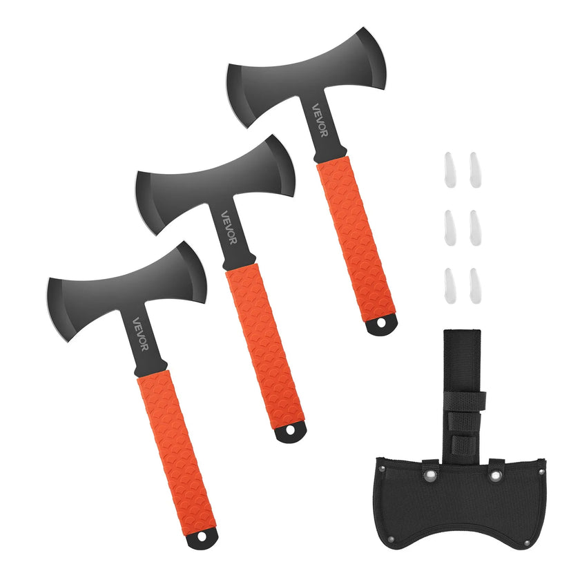 VEVOR Throwing Axes and Tomahawks 3 Pack 11.9 inch Double Bit Throwing Hatchet