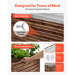 VEVOR 8 x 4 x 2 ft Galvanized Raised Garden Bed – Deep Wood Grain Finish