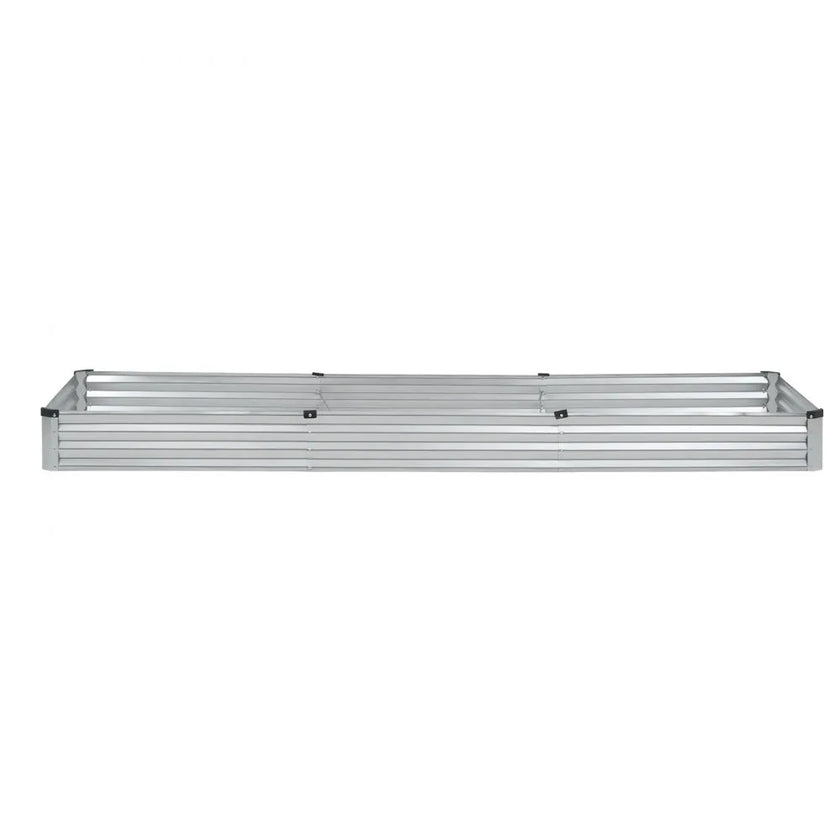 VEVOR Metal Raised Garden Bed 12x4x1 ft Outdoor Galvanized Planter Box Silver