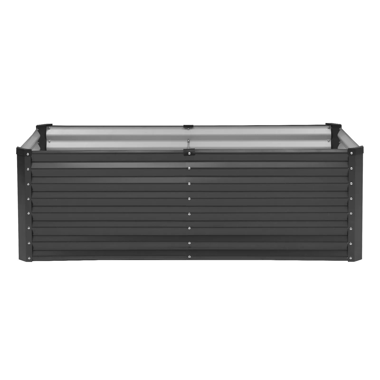 VEVOR Metal Raised Garden Bed 6x3x2ft Outdoor Galvanized Planter Box Dark Gray