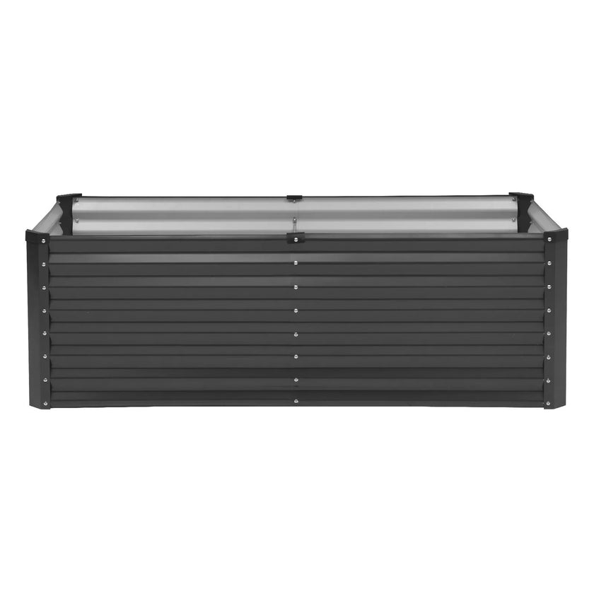 VEVOR Metal Raised Garden Bed 6x3x2ft Outdoor Galvanized Planter Box Dark Gray
