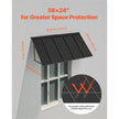 VEVOR Window Awning Door Canopy 56x24 in Outdoor Patio Steel Front Door Awnings