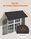 VEVOR Window Awning Door Canopy 80x36 in Outdoor Patio Steel Front Door Awnings