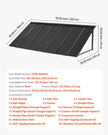 VEVOR Window Awning Door Canopy 80x36 in Outdoor Patio Steel Front Door Awnings