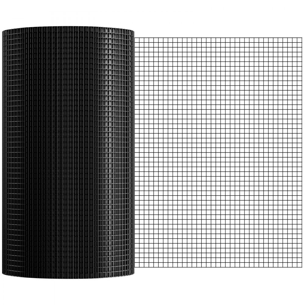 VEVOR Hardware Cloth, 24'' x 100' Galvanized Wire Mesh Roll, 19 Gauge Chicken Wire Fence Roll, Vinyl Coating Metal Wire Mesh for Chicken Coop Barrier, Rabbit Snake Fences, Poultry Enclosures