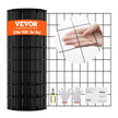 VEVOR Hardware Cloth, 24'' x 50' Galvanized Wire Mesh Roll, 16 Gauge Chicken Wire Fence Roll, Vinyl Coating Metal Wire Mesh for Chicken Coop Barrier, Rabbit Snake Fences, Poultry Enclosures