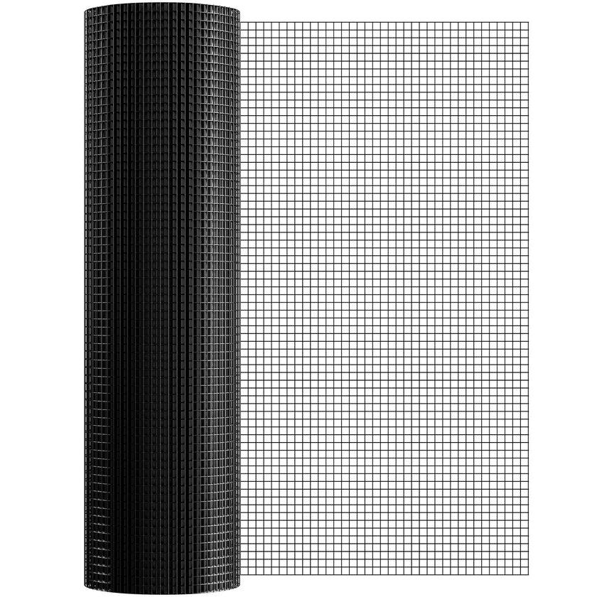 VEVOR Hardware Cloth, 36'' x 50' Galvanized Wire Mesh Roll, 19 Gauge Chicken Wire Fence Roll, Vinyl Coating Metal Wire Mesh for Chicken Coop Barrier, Rabbit Snake Fences, Poultry Enclosures