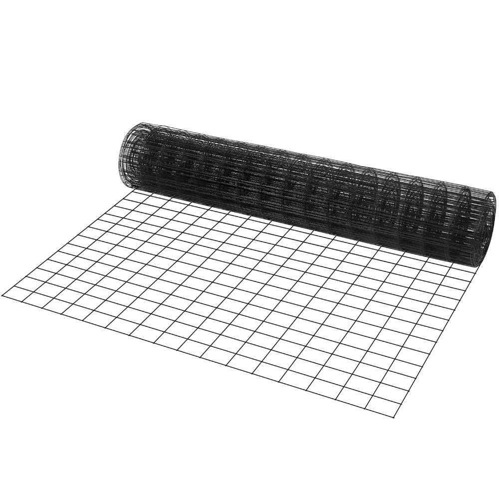 VEVOR Hardware Cloth, 36'' x 50' Galvanized Wire Mesh Roll, 16 Gauge Chicken Wire Fence Roll, Vinyl Coating Metal Wire Mesh for Chicken Coop Barrier, Rabbit Snake Fences, Poultry Enclosures