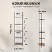 VEVOR Industrial Square Pipe Shelf 5 Tier 15.6x11.8in Wall-Mount for Bedroom