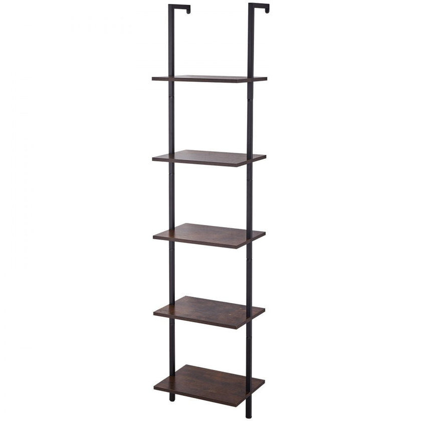 VEVOR Industrial Square Pipe Shelf 5 Tier 15.6x11.8in Wall-Mount for Bedroom