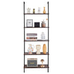 VEVOR Industrial Square Pipe Shelf 5 Tier 24x11.8in Wall-Mount for Bedroom