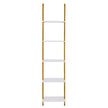 VEVOR Industrial Square Pipe Shelf 5 Tier 15.6x11.8in Wall-Mount Gold White