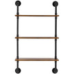 VEVOR Industrial Pipe Shelf 3 Tier 24x7.87in Wall-Mount for Kitchen Bedroom