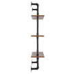 VEVOR Industrial Pipe Shelf 3 Tier 24x7.87in Wall-Mount for Kitchen Bedroom
