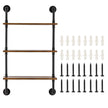VEVOR Industrial Pipe Shelf 3 Tier 24x7.87in Wall-Mount for Kitchen Bedroom