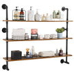 VEVOR Industrial Pipe Shelf 3 Tier 48x9.84in Wall-Mount for Kitchen Bedroom