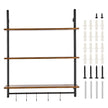 VEVOR Industrial Pipe Shelf 3 Tier 32x9.84in Wall-Mount for Kitchen Bedroom