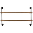 VEVOR Industrial Pipe Shelf 2 Tier 48x 9.84in Wall-Mount for Kitchen Bedroom