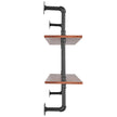 VEVOR Industrial Pipe Shelf 2 Tier 48x 9.84in Wall-Mount for Kitchen Bedroom