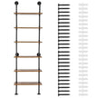 VEVOR Industrial Pipe Shelf 6 Tier 24x9.84in Wall-Mount for Kitchen Bedroom
