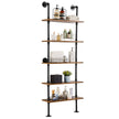 VEVOR Industrial Pipe Shelf 5 Tier 24x9.84in Wall-Mount for Kitchen Bedroom