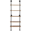 VEVOR Industrial Pipe Shelf 5 Tier 24x9.84in Wall-Mount for Kitchen Bedroom