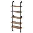 VEVOR Industrial Pipe Shelf 5 Tier 24x9.84in Wall-Mount for Kitchen Bedroom