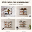 VEVOR Industrial Pipe Shelf 3 Tier 41.5x9.84in Wall-Mount for Kitchen Bedroom
