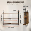 VEVOR Industrial Pipe Shelf 3 Tier 41.5x9.84in Wall-Mount for Kitchen Bedroom