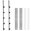 VEVOR Industrial Pipe Shelf 5 Tier 2PCS 11.8in W Wall-Mount Planks NOT Included