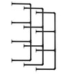 VEVOR Industrial Pipe Shelf 4 Tier 3PCS 11.8in W Wall-Mount Planks NOT Included