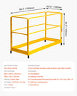 VEVOR 6ft Scaffolding Safety Guard Rail System For Baker Scaffolding Yellow