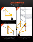 VEVOR Set of Scaffolding Outriggers with Casters for Baker Scaffolding 4 Pack
