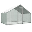 VEVOR Metal Chicken Coop 9.8x6.5x6.5ft Walk-in Chicken Run with Cover Spire Roof