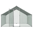 VEVOR Metal Chicken Coop 9.8x6.5x6.5ft Walk-in Chicken Run with Cover Spire Roof