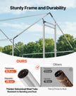 VEVOR Metal Chicken Coop 9.8x13.1x6.5 ft Walk-in Chicken Run with Cover Spire Roof